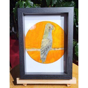 BRD-6 Beard on Tree Painting by Acrylic on wood board